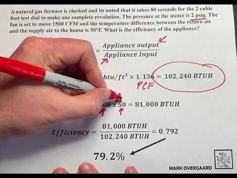 FURNACE EFFICIENCY CALCULATION