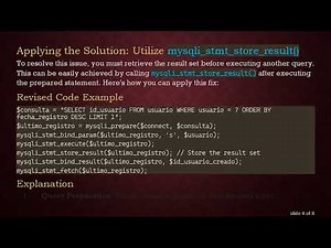 Resolving the Can't Use More Than One STMT Query for mysqli Issue