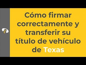 Cómo firmar correctamente y transferir su título de vehículo de Texas