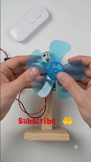 Subscribe! 👍Learn how to make a battery-powered ceiling fan with remote #DIY #CeilingFan #Cardboard