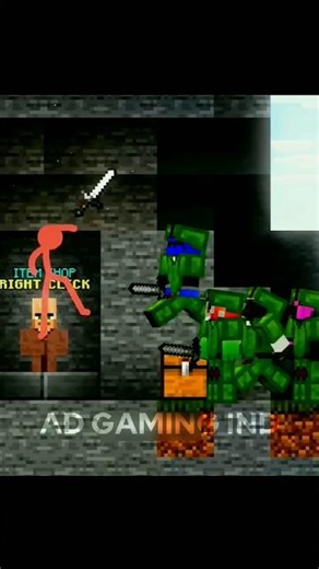 *"STICKMAN STANDS TALL 🏹 #MinecraftStickman #shorts #minecraftv #edit #animation #gaming #memes