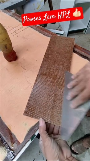 Proses Lem HPL #carpenter #woodworking #interiordesign