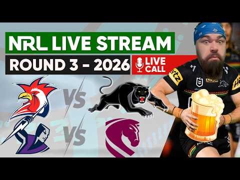 Roosters vs Panthers / Storm vs Broncos | NRL Live Stream | Round 3 - 2026