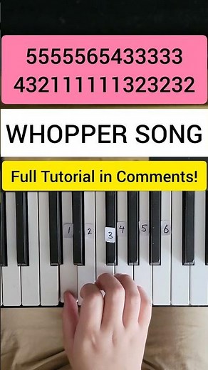 WHOPPER Song (Easy Piano Tutorial)