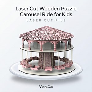 Laser Cut Wooden Carousel Puzzle for Kids – 3mm Vector Files - Etsy Canada