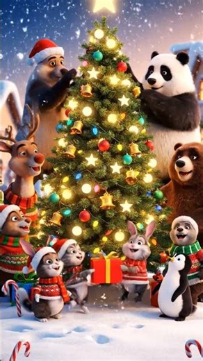 Animals Celebrate Christmas 🎄🐶 | Cute & Magical AI Christmas Video #christmas #animals