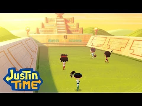 Playing An Ancient Mayan Ball Game | Justin Time Season 2 Episode Clip