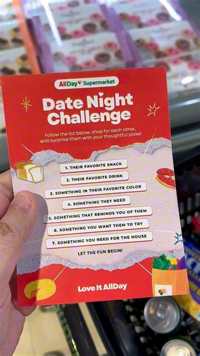 1.5K views · 15 reactions | Love is knowing their go-to snack without asking.  Take the Date Night Challenge at AllDay Supermarket and see if you and your Valentine are truly in sync! ✨ #LoveItAllDay #AllDaySupermarket #AllDayEveryday #AllDayOnDemand | AllDay Supermarket | Facebook