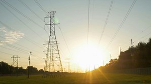 Driving Past Large Power Lines Stock Footage SBV-300230406 - Storyblocks