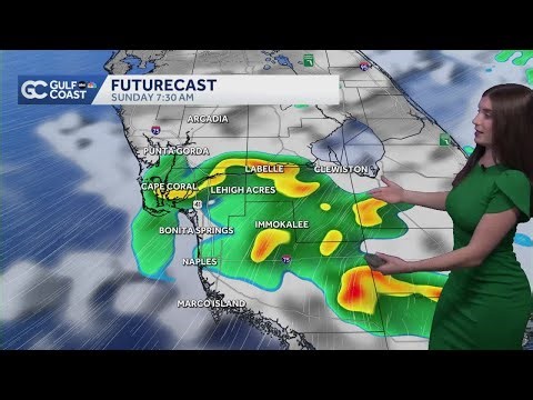 Showers Sunday across the Gulf Coast