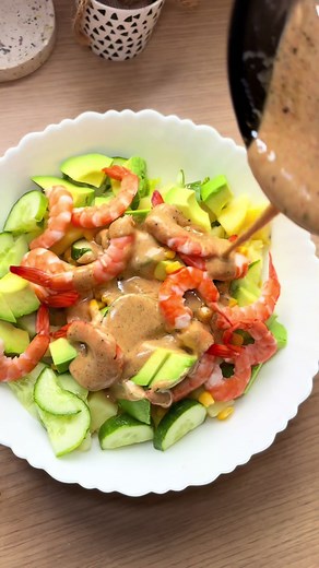 Salade Crevette Avocat Concombre Pomme de Terre