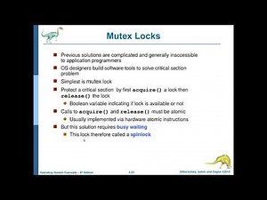 انظمة التشغيل-25: الفصل الخامس (الجزء الثاني) Process Synchronization