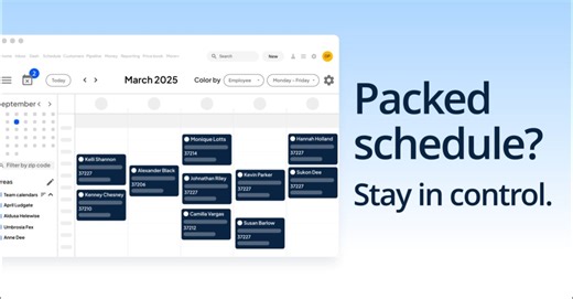 A packed schedule is only good if you can keep up. Housecall Pro’s drag-and-drop scheduling lets you adjust appointments, assign techs, and keep everything moving smoothly. The right system makes all the difference. https://bit.ly/41WbHOF | Housecall Pro