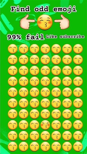 Find odd emoji in 5 seconds #emoji #brain #illusion #mindbendingquiz #quiz #ytshorts #funny #test