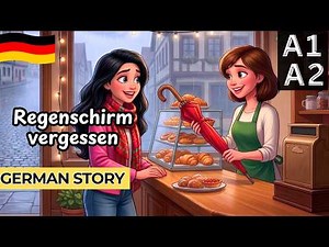 German Listening Practice A1–A2 | Follow Along with 'Ich habe meinen Regenschirm vergessen'