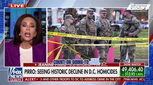 “We find the disruptors of violence…” EXCLUSIVE: US Attorney Judge Jeanine Pirro credits accountability for driving down violent crime in DC | The Story with Martha MacCallum