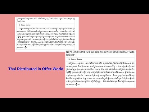 Thai Distributed in Office word is the very important tools for spacing.