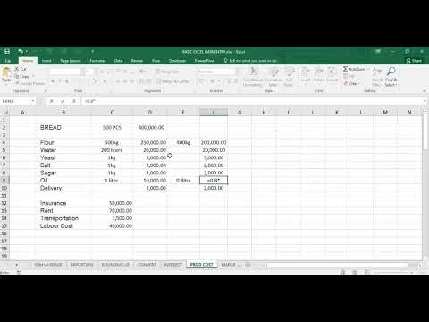 BUSINESS MATHS IN EXCEL
