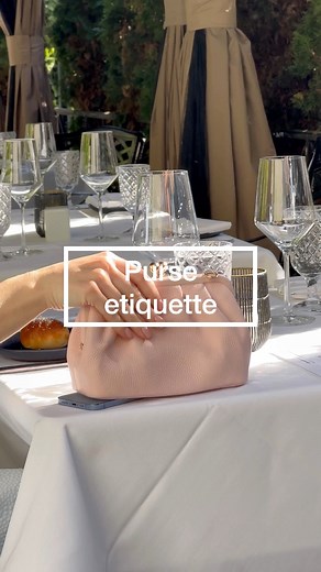 🔔 Purse Etiquette: Where to Place Your Purse When Dining Out. When dining out, it's essential to be mindful of where to place your purse to maintain a refined and sophisticated appearance. Avoid placing your purse on the table, as it can create clutter and take up valuable space. Instead, opt to put your purse either behind you on the chair or discreetly in your lap.Following this purse etiquette demonstrates your knowledge of proper dining manners and shows your appreciation for a well-organiz