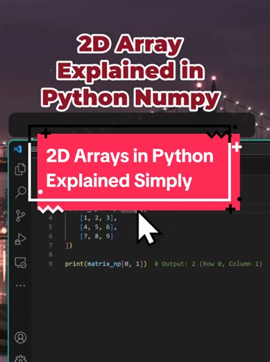 2D Array in Python Explained #CodingForBeginners #PythonBasics #LearnPython #pythoncoding #python