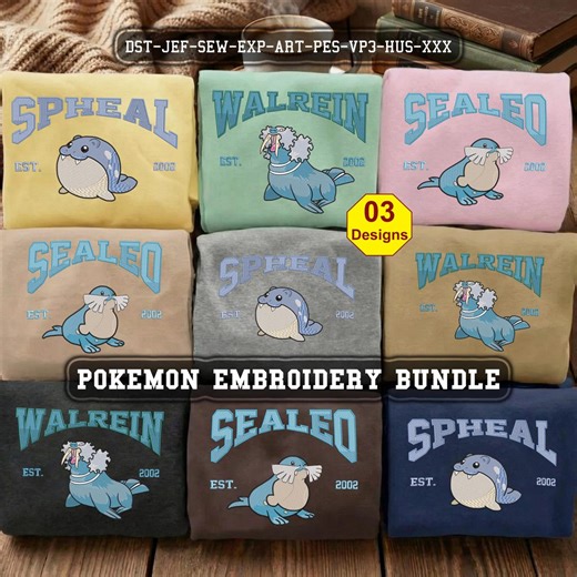 Pokemon Evolution Embroidery Bundle, Cartoon Embroidery Design, Game Embroidery Designs, Pokemon Machine Embroidery Designs - Etsy