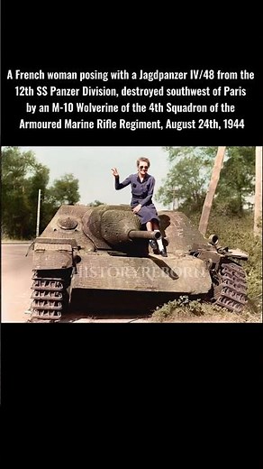 WW2 Historic Footage Colorized: Hetzer tank #ww2stories #ww2