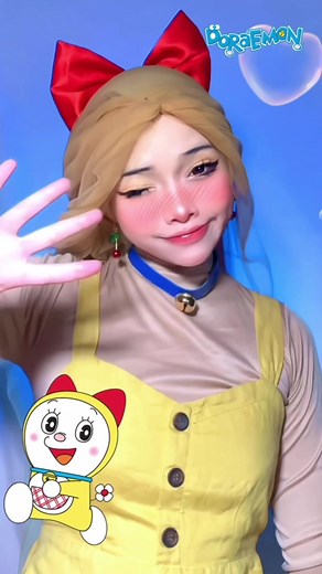 Human Dorami Cosplay Makeup Transformation