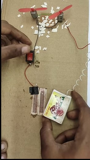 machis and tili amazing, electricity hack idea💡 Dc Motor | Smart Project Experiment