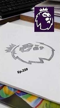 Premier League | Logo Design | Pencil Sketch #football #sports #london #unitedkingdom #england #art