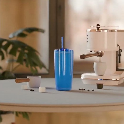 22oz Custom Reusable Plastic Water Bottle-Double Wall AS Material-Coffee and Tea Cup-Actever A17188