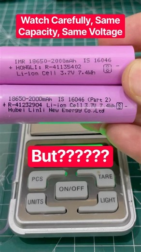 Original vs Fake Battery? 🔋 3.7V 2000mAh Battery Weight Test | 27g vs 44g #diyelectronics