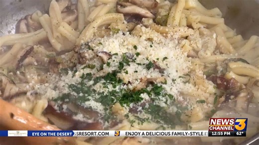 Chef Freddy whips up a delicious Miso, Mushroom, and Leek Pasta
