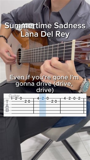 Summertime Sadness Guitar Chords and Tabs Tutorial