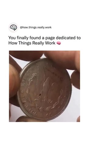 How Things Really Work on Instagram: "Hand-engraved coins start as standard pieces before artists carve away metal with precision gravers to build depth, texture, and relief. On a 1921 US dollar, each cut reshapes the original design into a themed artwork—like a miniature sword mechanism integrated into the engraving. The result blends craftsmanship with functional metal engineering. When the sword acts as a key, hidden channels and micro-cut cavities inside the coin align to trigger a latch in 