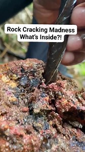 Rock Cracking Madness, What’s Inside?! #gemhunting #rockhunting #gemstone #crystalfinding #naturetreasure #gemdiscovery #mineralhunter #crystaladdict #gemlover #naturalstone #geologyfun #rawgemstone #gemcollecting #gemvibes #earthtreasure | Gemstone hunter