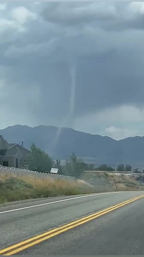 1.8K views · 23 reactions | WATCH: Confirmed landspout tornado in Tooele County, #utah. This happened just before 2pm 6 miles SSW Grantsville, near the Stansbury mountains. This is the second confirmed landspout in #Utah this year. : Tera Lynn shared with ABC4 Utah #tornado | Thomas Geboy Meteorologist | Facebook