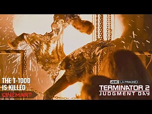 TERMINATOR 2 (1991) | Killing the T-1000 | The T-1000 Dies 4K UHD