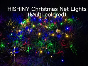 Christmas Net Lights Outdoor,100LED 5ftx5ft Christmas Net Lights With Connectable, Waterproof ,UL Certified and Durable Green Wire For Bushes,Shrubs,Holiday Outdoor Christmas Decorations (Multicolor)