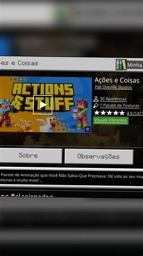 como instalar o mod actions e stuff GRATIS!!!!!#minecraft#minecraftshorts#modsminecraftpe