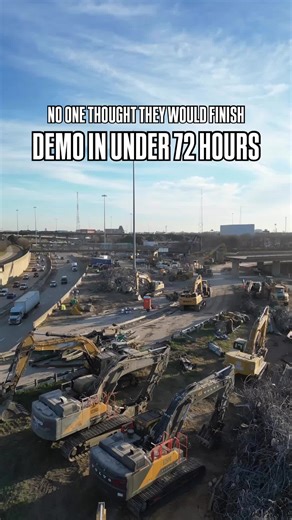 When EVERYONE doubted them and said that they wouldn’t have demo done and highway I-30 open by 5am Monday, @Lindamood inc showed us what they can really do! Shoutout to them on working hard and making it happen despite the viral doubt 👏🏼