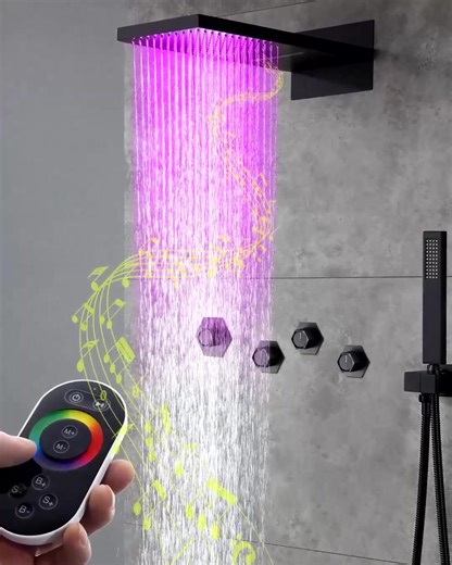 🚿✨ This Black Friday, transform your shower experience with our Bluetooth Thermostatic Rain Shower System! Feel the luxury of solid brass combined with cutting-edge tech while jamming to your favorite tunes! 🎶 Grab it now at 20.62% OFF! 👉 [Shop here](https://bathroomlux.com/products/bluetooth-thermostatic-rain-shower-system-set-solid-brass?) #BathroomLux #ShowerGoals #BlackFridayDeals #HomeImprovement #BathroomVibes | BathroomLux