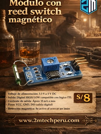 Módulo con reed switch magnético#electronica #2mtechperu #electronics #huanuco_perú❤️ #modulos #conection #power #arduino #esp32 #led