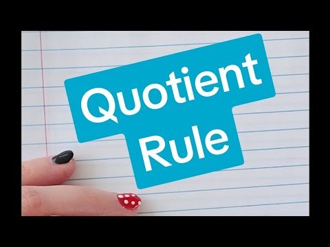 Laws of Exponents: Quotient Rule