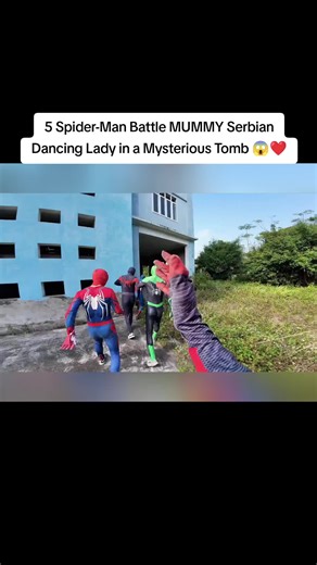 5 Spider-Man Battle MUMMY Serbian Dancing Lady in a Mysterious Tomb 😱❤️