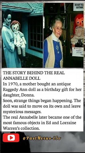 The Terrifying True Story Behind the Real Annabelle Doll #shorts