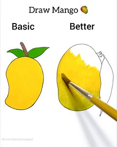 How To Draw Mango - Basic Drawing Tutorial | Did you know?