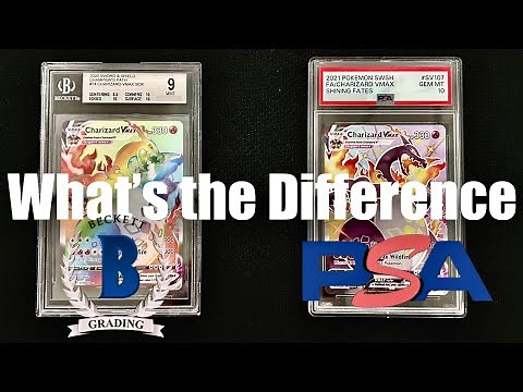 Comparing the Differences between Beckett Slab vs. a PSA Slab #pokemoncards #psagrading #beckett