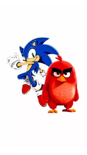sonic x angrybird mixing #shorts #art #drawing #sonic #angrybirds