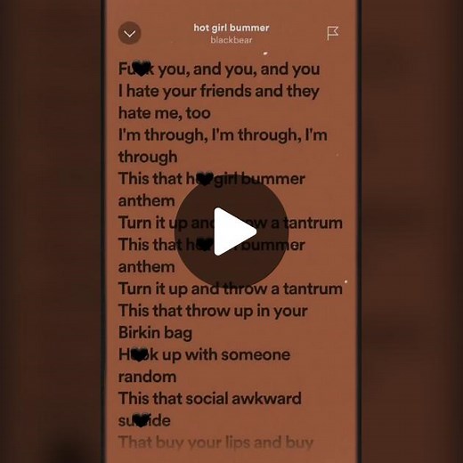 h*t girl bummer by blackbear. #music #lyrics_songs #lyricsvideo #lyricsmusic #lyric #lyrics #song #spotify #lyricmusicparadise #fyp #blackbear