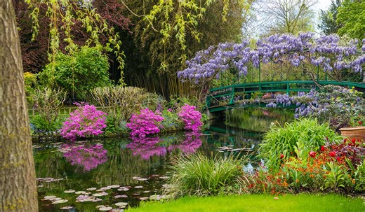 Visit Monet's home just a three hour drive from the ferry in France